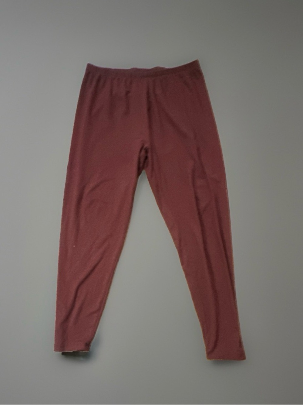 Zenana Women's Stretch Leggings in Burgundy 1X